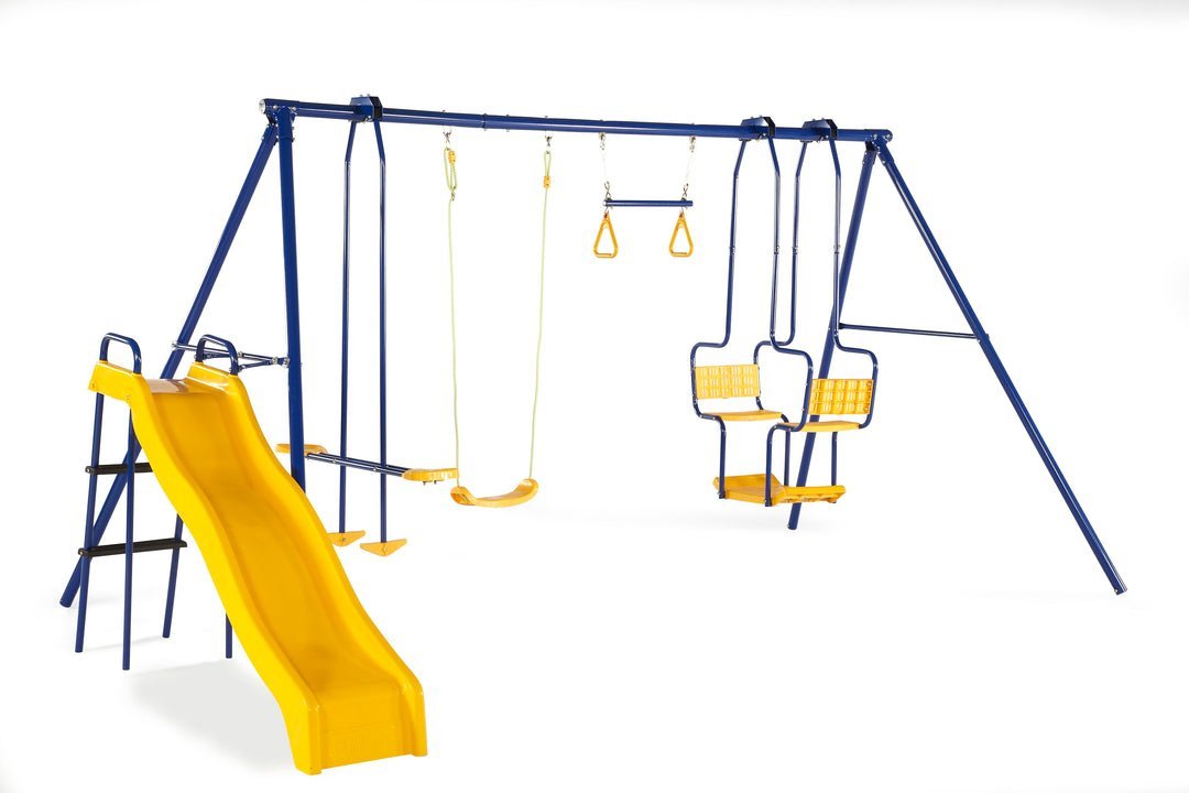 Plum 5 Unit Metal Swing with Slide