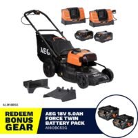 AEG Lawnmower 6Ah 18V alm18bs6 Kit - Image 2