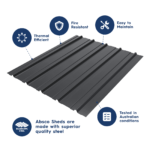 absco structures 5.95mW x 5.95mD x 3.40mH Garage Double Roller Door - Image 3