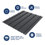 Absco Structures 3.00m x 3.00m x 2.53m Single Open Bay Rural Shed - Image 3